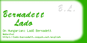 bernadett lado business card
