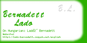 bernadett lado business card